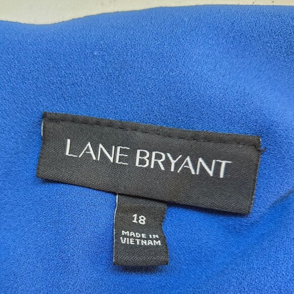 616-31 Lane Bryant Royal Blue Dress Off Shoulder Fit & Flare Size 18 - Picture 9 of 11